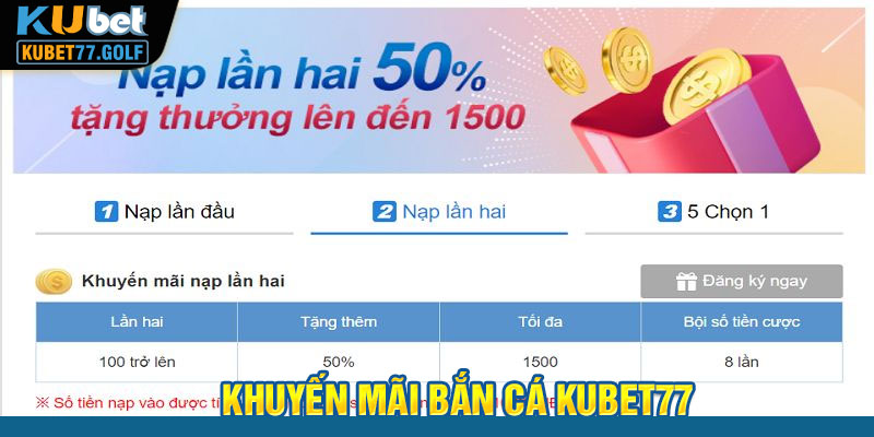 Khuyến Mãi Bắn Cá Kubet77 - Cơ Hội Gia Tăng Vốn Cược 